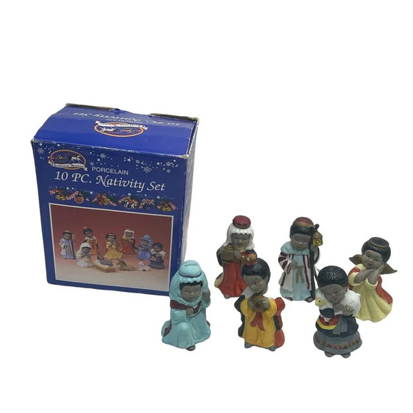Nativity Christmas Avenue Porcelain 6 Not Complete - Picture 10 of 12